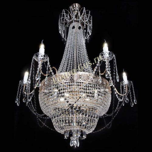 Люстра Елизавета Восток черная в Магнитогорске Гусь Хрустальный