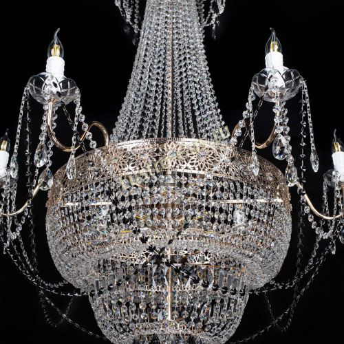 Люстра Елизавета Восток черная в Магнитогорске Гусь Хрустальный