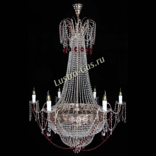 Люстра Елизавета Восток красная в Магнитогорске Гусь Хрустальный