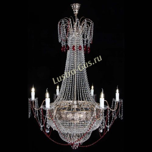Люстра Елизавета Восток красная в Магнитогорске Гусь Хрустальный