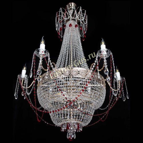 Люстра Елизавета Восток красная в Магнитогорске Гусь Хрустальный