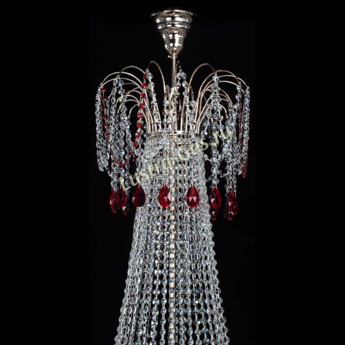 Люстра Елизавета Восток красная в Магнитогорске Гусь Хрустальный