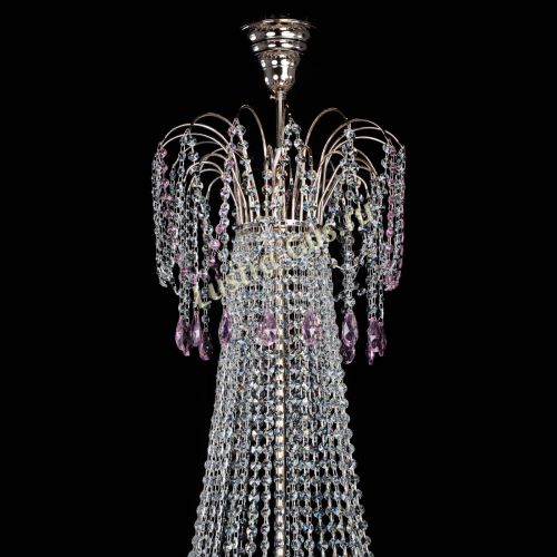 Люстра Елизавета Восток розовая в Магнитогорске Гусь Хрустальный