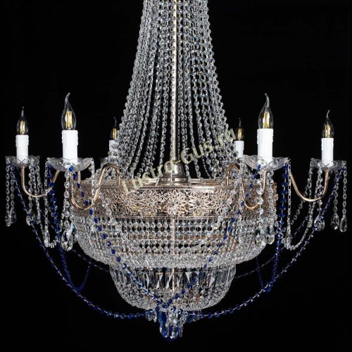 Люстра Елизавета Восток синяя в Магнитогорске Гусь Хрустальный