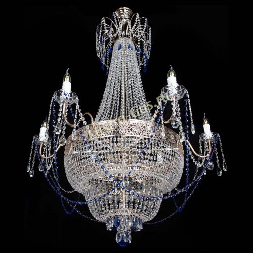 Люстра Елизавета Восток синяя в Магнитогорске Гусь Хрустальный