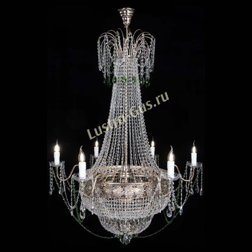 Люстра Елизавета Восток зеленая в Магнитогорске Гусь Хрустальный