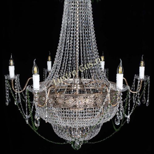 Люстра Елизавета Восток зеленая в Магнитогорске Гусь Хрустальный