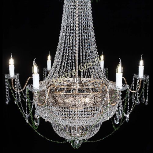 Люстра Елизавета Восток зеленая в Магнитогорске Гусь Хрустальный