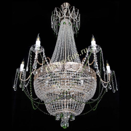 Люстра Елизавета Восток зеленая в Магнитогорске Гусь Хрустальный