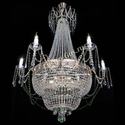 Люстра Елизавета Восток зеленая в Магнитогорске Гусь Хрустальный