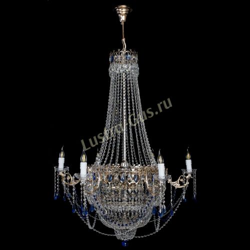 Люстра Елизавета синяя в Магнитогорске Гусь Хрустальный