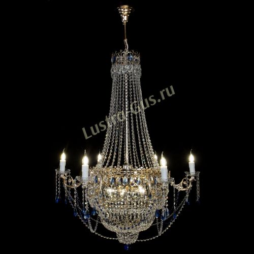 Люстра Елизавета синяя в Магнитогорске Гусь Хрустальный