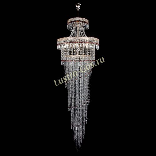 Люстра Флоренция Водопад №8 красная в Магнитогорске Гусь Хрустальный