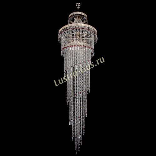 Люстра Флоренция Водопад №8 красная в Магнитогорске Гусь Хрустальный