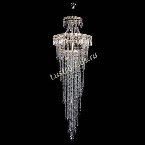 Люстра Флоренция Водопад №8 розовая в Магнитогорске Гусь Хрустальный