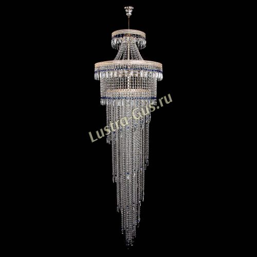 Люстра Флоренция Водопад №8 синяя в Магнитогорске Гусь Хрустальный
