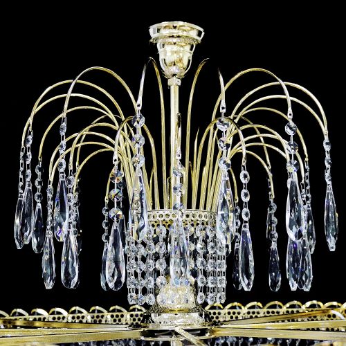 Люстра Хрустальный Каскад №12 Королевский в Магнитогорске Гусь Хрустальный