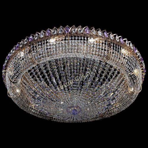 Люстра Кольцо Классика №12 фиолетовая в Магнитогорске Гусь Хрустальный