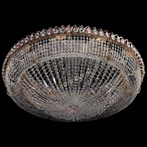 Люстра Кольцо Классика №12 розовая в Магнитогорске Гусь Хрустальный