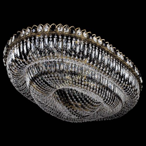 Люстра Кольцо Овал №17 под бронзу черная в Магнитогорске Гусь Хрустальный