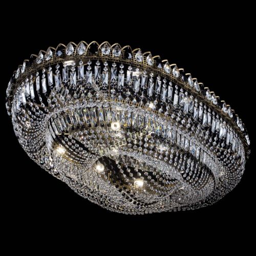 Люстра Кольцо Овал №17 под бронзу черная в Магнитогорске Гусь Хрустальный