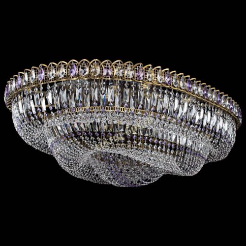 Люстра Кольцо Овал №17 под бронзу фиолетовая в Магнитогорске Гусь Хрустальный