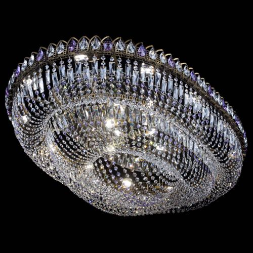 Люстра Кольцо Овал №17 под бронзу фиолетовая в Магнитогорске Гусь Хрустальный