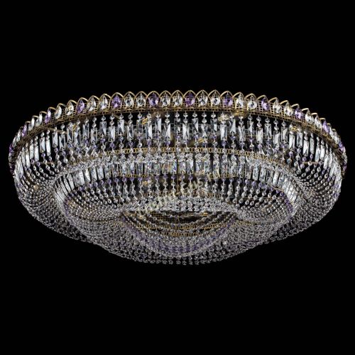 Люстра Кольцо Овал №17 под бронзу фиолетовая в Магнитогорске Гусь Хрустальный