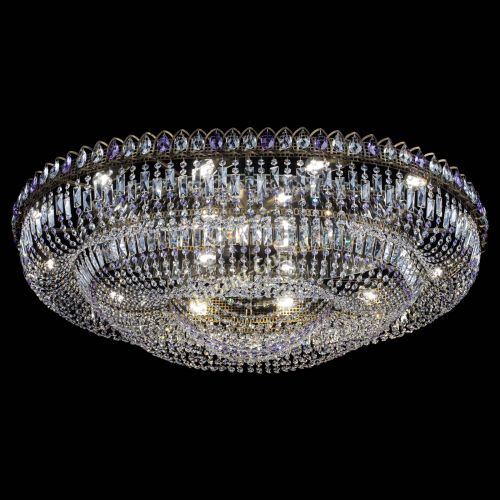 Люстра Кольцо Овал №17 под бронзу фиолетовая в Магнитогорске Гусь Хрустальный