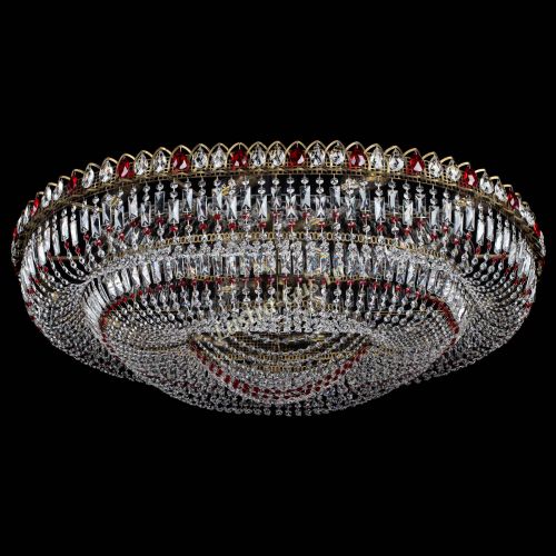 Люстра Кольцо Овал №17 под бронзу красная в Магнитогорске Гусь Хрустальный