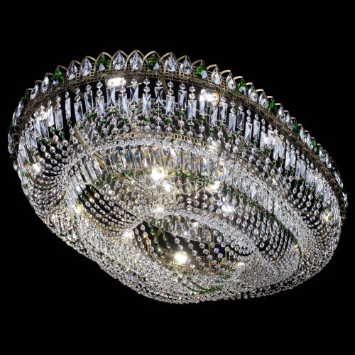 Люстра Кольцо Овал №17 под бронзу зеленая в Магнитогорске Гусь Хрустальный