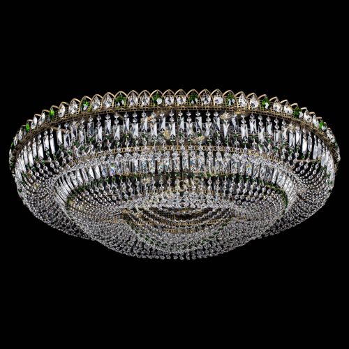 Люстра Кольцо Овал №17 под бронзу зеленая в Магнитогорске Гусь Хрустальный