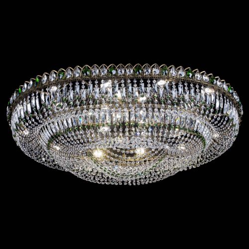 Люстра Кольцо Овал №17 под бронзу зеленая в Магнитогорске Гусь Хрустальный