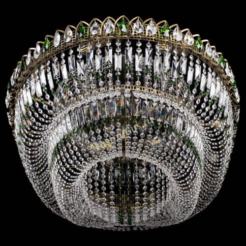 Люстра Кольцо Овал №17 под бронзу зеленая в Магнитогорске Гусь Хрустальный