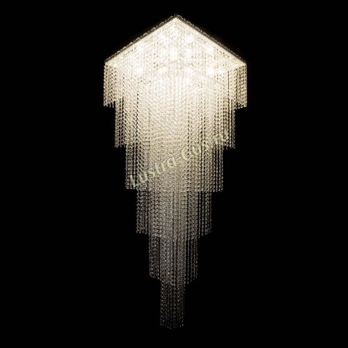 Люстра Квадрат Каскад №8 в Магнитогорске Гусь Хрустальный