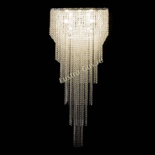 Люстра Квадрат Каскад №8 в Магнитогорске Гусь Хрустальный