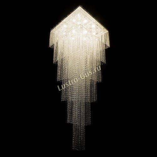 Люстра Квадрат Каскад №8 в Магнитогорске Гусь Хрустальный