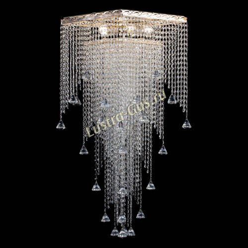 Люстра Квадрат Водопад с конусами в Магнитогорске Гусь Хрустальный