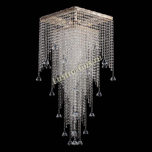 Люстра Квадрат Водопад с конусами в Магнитогорске Гусь Хрустальный