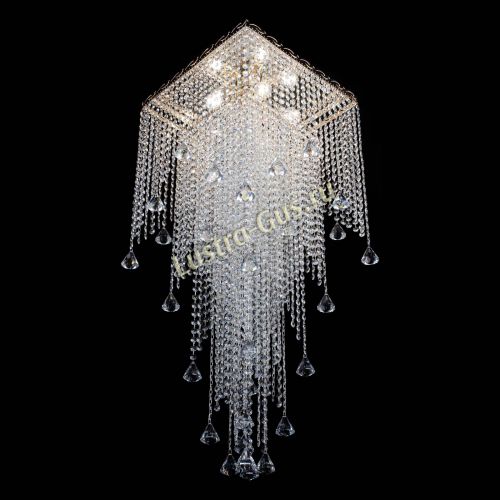 Люстра Квадрат Водопад с конусами в Магнитогорске Гусь Хрустальный