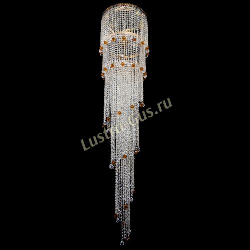 Люстра Милан каскад шар чайный в Магнитогорске Гусь Хрустальный