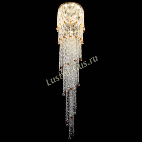 Люстра Милан каскад шар чайный в Магнитогорске Гусь Хрустальный