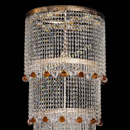 Люстра Милан каскад шар чайный в Магнитогорске Гусь Хрустальный