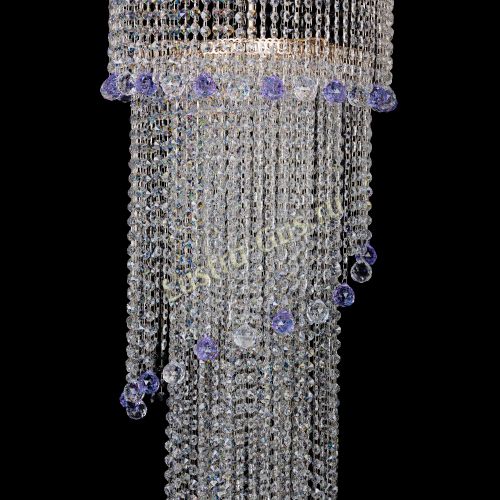 Люстра Милан каскад шар фиолетовый в Магнитогорске Гусь Хрустальный