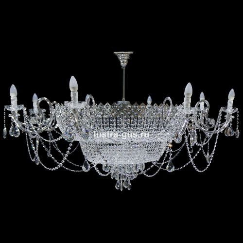 Люстра Сластёна со свечами в Магнитогорске Гусь Хрустальный