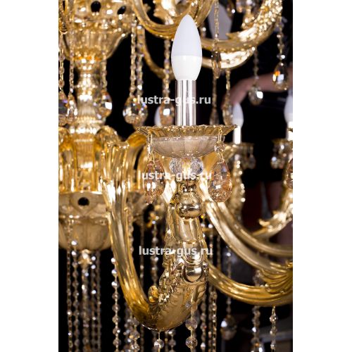 Люстра Венера золото № 30 в Магнитогорске Гусь Хрустальный