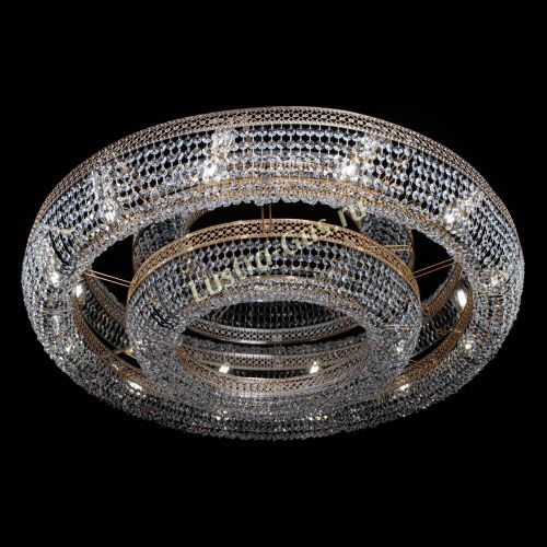 Люстра Венеция двойное кольцо №12 в Магнитогорске Гусь Хрустальный