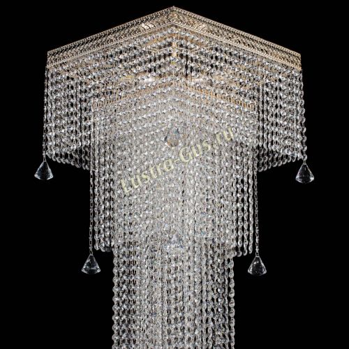 Люстра Венеция Квадрат пирамида с конусами в Магнитогорске Гусь Хрустальный