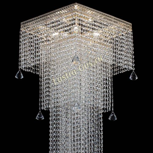 Люстра Венеция Квадрат пирамида с конусами в Магнитогорске Гусь Хрустальный