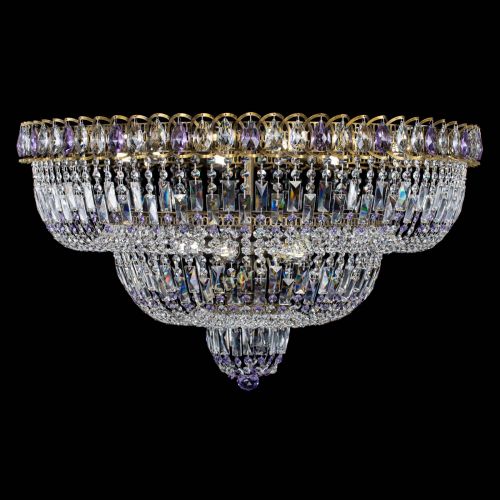 Люстра Водопад Обтикон №15 под бронзу фиолетовая в Магнитогорске Гусь Хрустальный